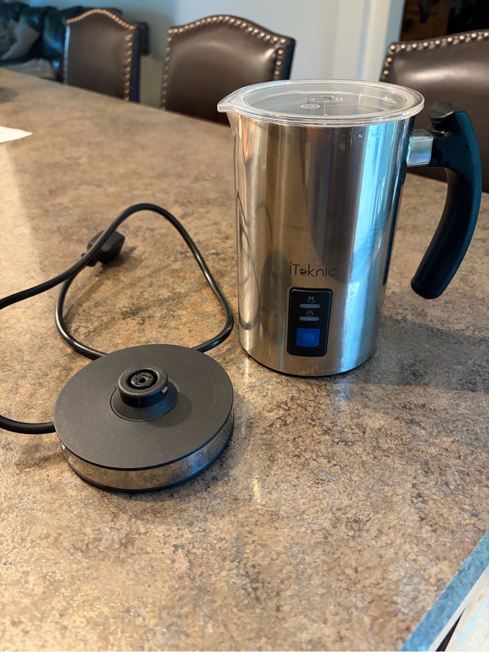 iTeknic Stainless Steel Electric Milk Frother - Silver